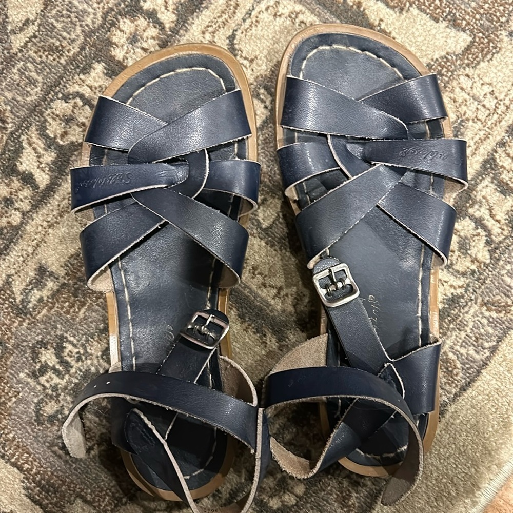 Navy Blue Saltwater Sandals